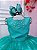 Vestido Infantil Damas de Honra Longo Verde Pérolas Luxo - Imagem 7