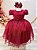 Vestido Infantil Marsala Tule Renda Metalizada Casamento - Imagem 4