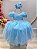 Vestido Infantil Azul Bebê Tule Renda Luxo Casamento - Imagem 1