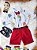 Conjunto Aquarela Com Short Gravatinha e Camisa - Imagem 1