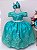 Vestido Infantil Verde Rendado Casamento Damas Luxo Pérolas - Imagem 1