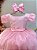 Vestido Infantil Longo Rosa Com Strass e Pérolas Daminhas - Imagem 7