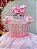 Vestido Infantil Longo Rosa Claro Busto com Renda Casamentos - Imagem 5