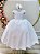Vestido Infantil Longo Branco Busto Renda Casamentos Luxo - Imagem 4