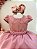 Vestido Infantil Longo Rose Busto Renda Casamentos Luxo - Imagem 5