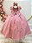 Vestido Infantil Longo Rose Busto Renda Casamentos Luxo - Imagem 3