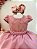 Vestido Infantil Longo Rose Busto Renda Casamentos Luxo - Imagem 2