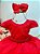 Vestido Infantil Vermelho Busto Com Renda Daminhas Festas - Imagem 5