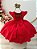 Vestido Infantil Vermelho Busto Com Bordado Festas Luxo - Imagem 3