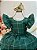 Vestido Infantil Verde Bandeira Listras Brancas Festas Luxo - Imagem 2