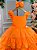 Vestido Mariana Laranja Neon - Imagem 5