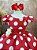 Vestido Infantil Vermelho com Broche de Flor Festas - Imagem 4