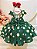 Vestido Infantil Verde Militar com Broche de Flor Festas - Imagem 3