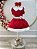 Vestido Infantil Vermelho Gola Gôde C/ Broche Luxo Daminha - Imagem 5