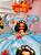 Vestido Infantil Azul Boneca Moana Florido Luxo Festas - Imagem 4