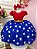 Vestido Infantil Mulher Maravilha Vermelho e Azul Luxo - Imagem 1