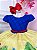 Vestido Infantil da Branca de Neve Azul Tematico Luxo - Imagem 6