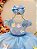 Vestido Infantil Azul Aplique Borboletas com Asa de Borboletas Kit - Imagem 5