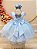 Vestido Infantil Azul Aplique Borboletas com Asa de Borboletas Kit - Imagem 6