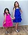 Vestido Infantil Azul Royal de Alça e Com Plumas Luxo - Imagem 2