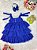Vestido Infantil Azul Royal de Alça e Com Plumas Luxo - Imagem 8