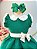 Vestido Infantil Verde Gola Gôde C/ Broche Luxo - Imagem 4