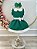 Vestido Infantil Verde Gola Gôde C/ Broche Luxo - Imagem 2