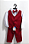 Conjunto Infantil Camisa Branca Calça Colete Gravata Marsala - Imagem 5