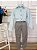Conjunto Social Camisa Verde e Calça Sarja Cinza - Imagem 4