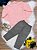 Conjunto Social Camisa Salmão e Calça Sarja Caqui - Imagem 2
