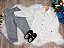 Conjunto Social Camisa Off White e Calça Sarja Caqui - Imagem 2