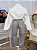 Conjunto Social Camisa Off White e Calça Sarja Caqui - Imagem 6
