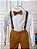 Conjunto Social Camisa Branco e Calça Gravata Susp. Caramelo - Imagem 6