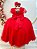 Vestido Infantil Vermelho Busto Renda Damas Longo Luxo - Imagem 6
