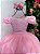 Vestido Infantil Dama de honra Festa Rosa Longo Formatura - Imagem 10