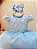 Vestido Infantil Dama de Honra Longo Azul Claro Busto Nervura - Imagem 2