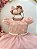 Vestido Infantil Longo Nude Busto Nervura Festas - Imagem 3