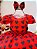 Vestido Infantil Vermelho Corações e Rosas Laço Festas - Imagem 2