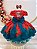 Vestido Infantil Vermelho Corações e Rosas Laço Festas - Imagem 5