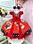 Vestido Minnie Vermelha Cinto de Pérolas Preto Luxo - Imagem 3