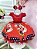 Vestido Minnie Vermelha Cinto de Pérolas Preto Luxo - Imagem 1