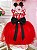 Vestido Minnie Vermelha Bolinhas com Broche Strass - Imagem 4