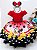 Vestido Minnie Vermelha Bolas Cinto e Pérolas Luxo - Imagem 1