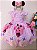 Vestido Minnie Rosa com Laço Para Cabelo - Imagem 4