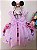 Vestido Minnie Rosa com Laço Para Cabelo - Imagem 3