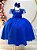 Vestido Infantil Azul Royal Longo com Busto de Renda Luxo - Imagem 4
