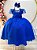 Vestido Infantil Azul Royal Longo com Busto de Renda Luxo - Imagem 1