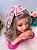 Laço Renda Rosa Bebê Jessica - Imagem 4