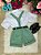 Conjunto Suspensório Shorts Verde Miss Cherry Gustavo - Imagem 3