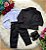 Conjunto Miss Cherry Social Terno - Blaizer e Calça Listrado Matheus Preto - Imagem 2